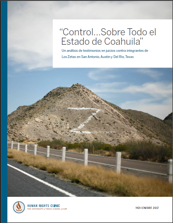 $!Portada de libro “Control... Sobre Todo el Estado de Coahuila”, elaborado por la Clínica de Derechos Humanos de la Facultad de Derecho de la Universidad de Texas.