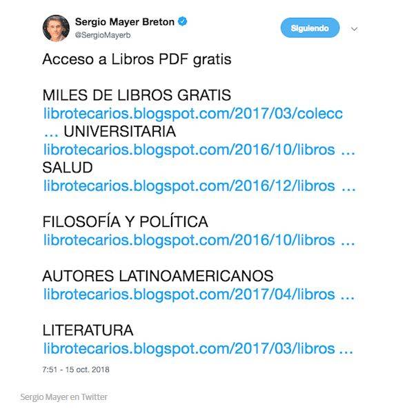 $!Sergio Mayer promueve la lectura… con links ‘piratas’