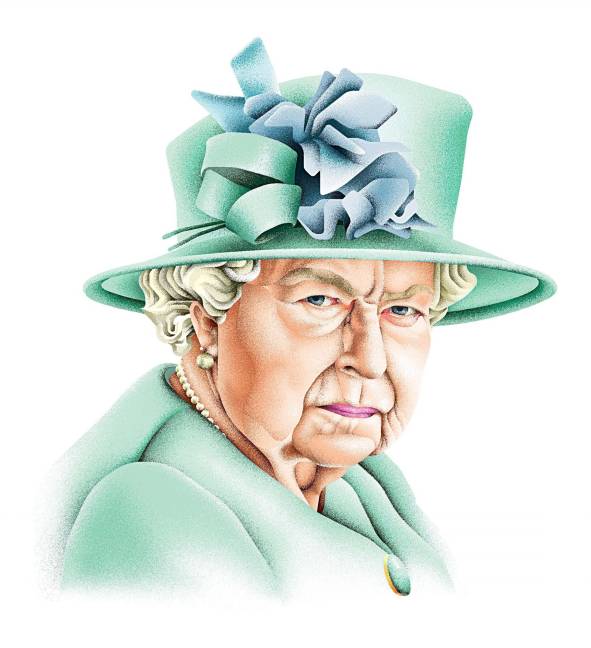 $!Ilustración de la Reina Isabel II de Gran Bretaña.