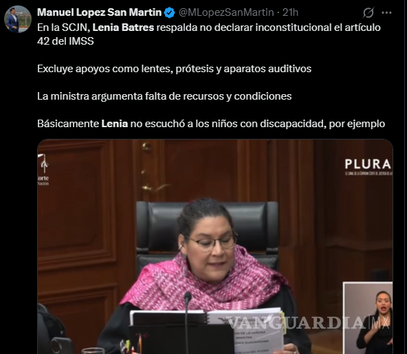 $!Lenia Batres Guadarrama vota contra dar dispositivos médicos a menores del IMSS y desata polémica