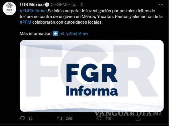 $!Indagan por tortura a policías en crimen de joven en Yucatán