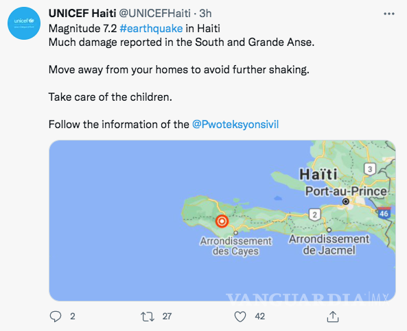 $!Abre SRE línea de teléfono para mexicanos tras terremoto en Haití