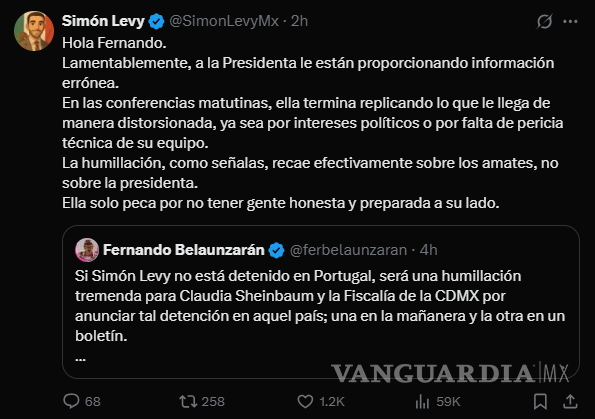 $!Simón Levy: Fiscalía de CDMX confirma que exfuncionario está sujeto a medidas en Portugal