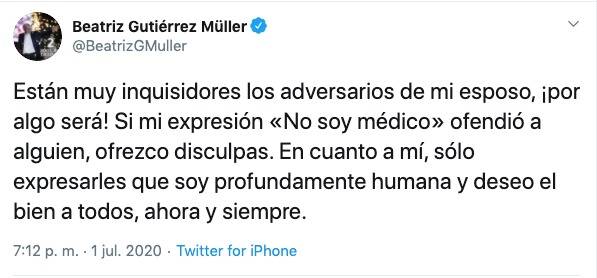 $!“Están muy inquisidores”, Beatriz Gutiérrez Müller se 'disculpa'