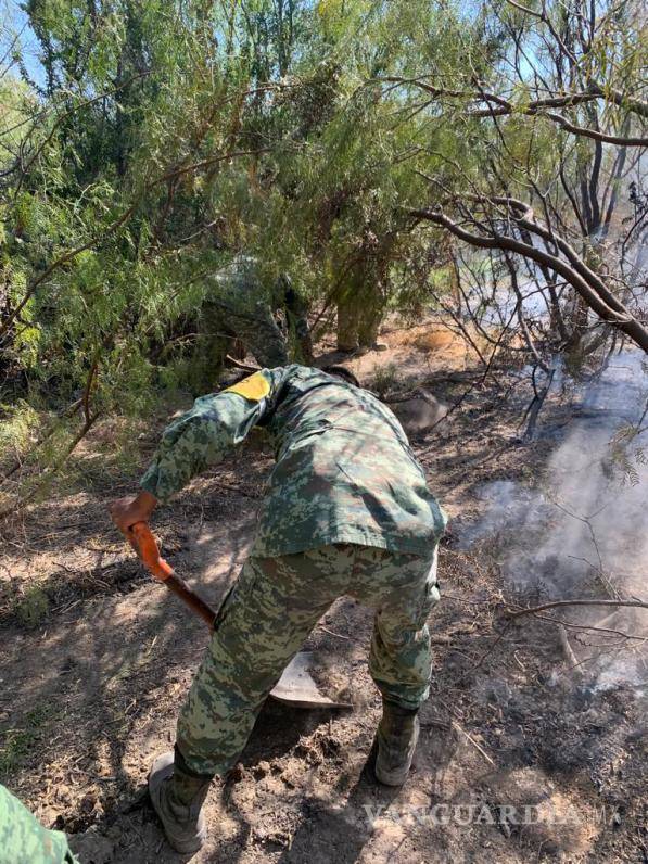 $!Elementos de la Secretaría de la Defensa apoyaron para controlar el incendio.