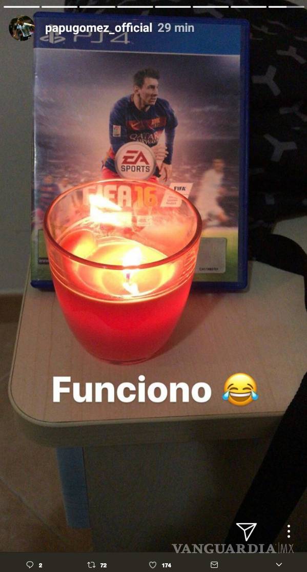 $!Compañero de Messi le prendió una veladora ...¡y funcionó!