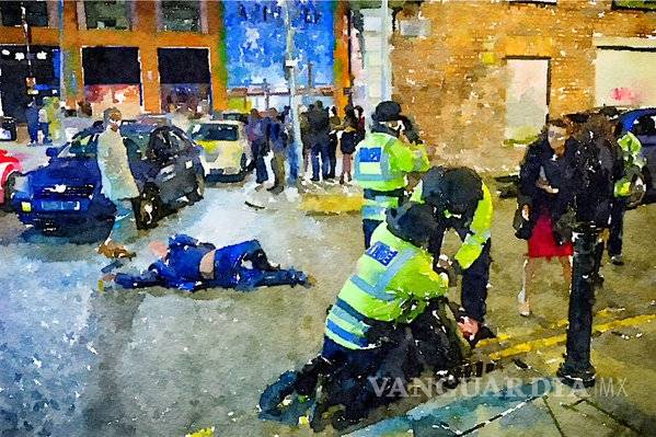 $!Foto de una pelea en Manchester durante año nuevo se vuelve arte en Twitter