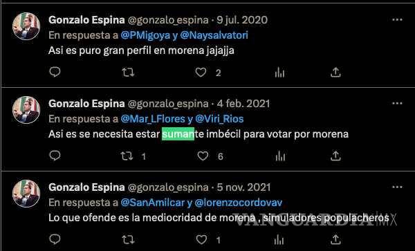 $!Hay que ser imbécil para votar por Morena, dijo Gonzalo Espina... ahora va con Sheinbaum