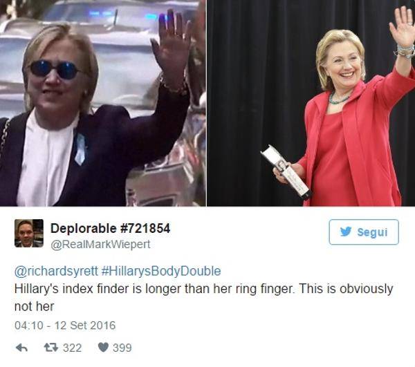 $!Hillary Clinton fue reemplazada por una doble según teoría de los seguidores de Trump