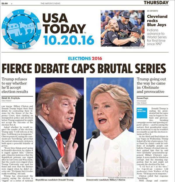 $!Así fueron las portadas de los periódicos que pidieron votar por Clinton