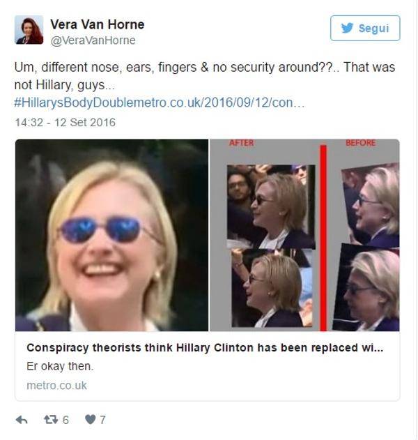 $!Hillary Clinton fue reemplazada por una doble según teoría de los seguidores de Trump