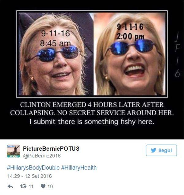 $!Hillary Clinton fue reemplazada por una doble según teoría de los seguidores de Trump