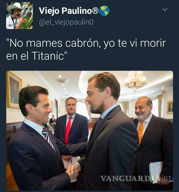 $!Reunión de Peña y Di Caprio desatan memes