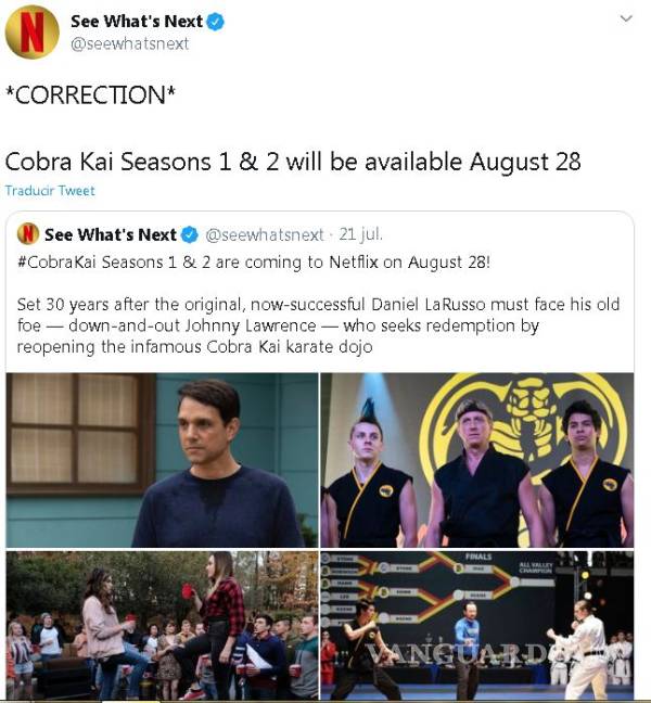 $!Anuncian fecha de llegada de 'Cobra Kai' a Netflix