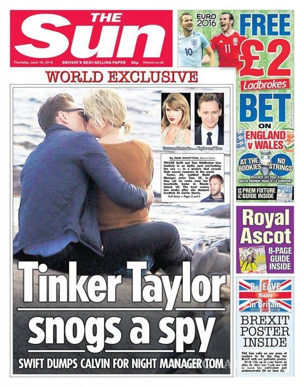 $!Taylor Swift olvida a Harris y se besa con el hermano de Thor (Fotos)