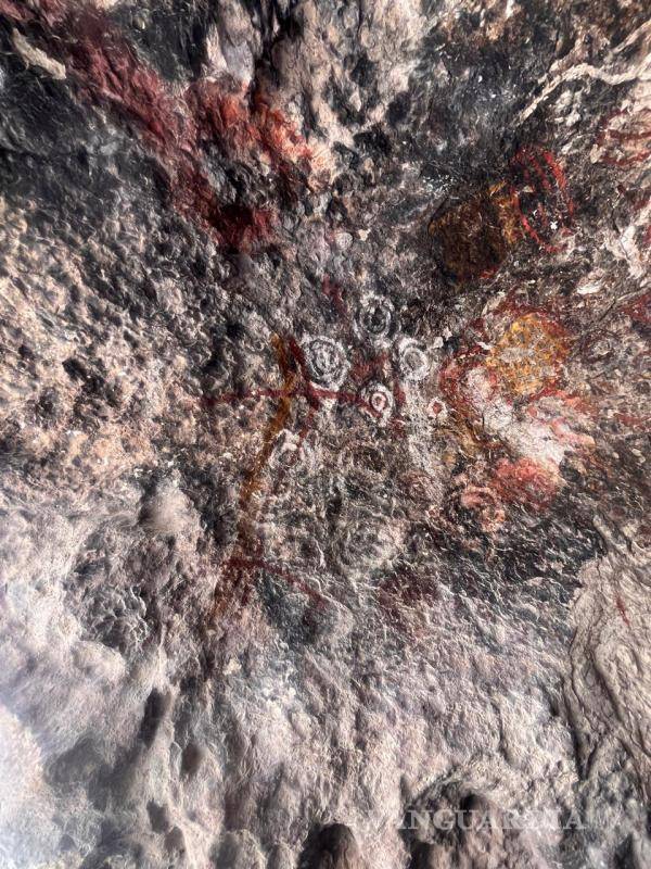 $!Pintura rupestre descubierta durante la restauración, en la que se aprecia la figura de un chamán.