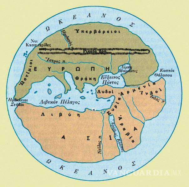 $!Mapa de Anaximandro (Ekdotiki Athinon AE Printing &amp; Publishing Company, Atenas). EFE/Penguin Random House Grupo Editorial