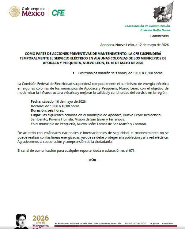 $!Comunicado difundido por la Comisión.