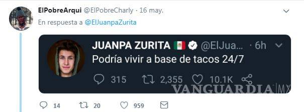 $!'¿Soy el único que se preocupa por el planeta?'... tunden a Juanpa Zurita en Twitter por su &quot;conciencia ambiental&quot;