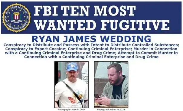 $!Ryan Wedding, ex atleta olímpico canadiense y uno de los diez fugitivos más buscados por el FBI, se entregó de manera voluntaria en la Embajada de Estados Unidos en México y fue trasladado a territorio estadounidense.