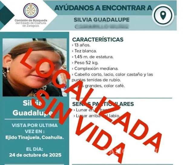 $!‘Silvia era muy alegre y no estaba abandonada’: padre de menor encontrada sin vida en ejido de Saltillo