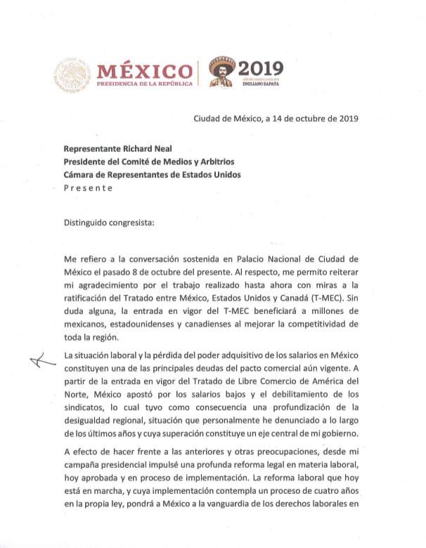 $!Se compromete AMLO con EU para dar 900 mdd a reforma laboral
