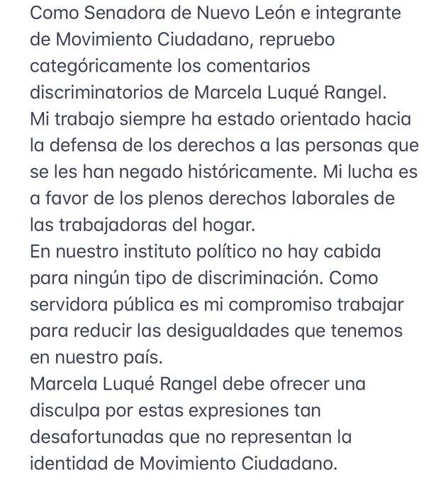 $!"Muchachas...soy dueña de más!", contesta senadora suplente; dice que no se disculpará