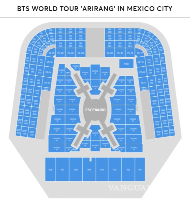 $!Ticketmaster revela mapa del escenario 360° de BTS para México; Profeco exige precios claros a Ocesa