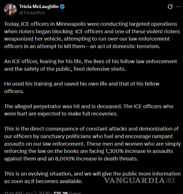 $!ICE se involucra en tiroteo en Minneapolis; alcalde exige expulsión de agentes