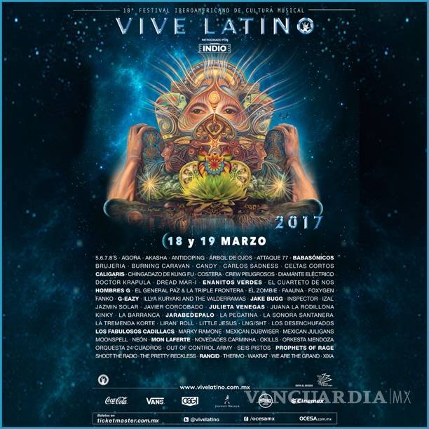 $!Revelan el cartel del Vive Latino 2017