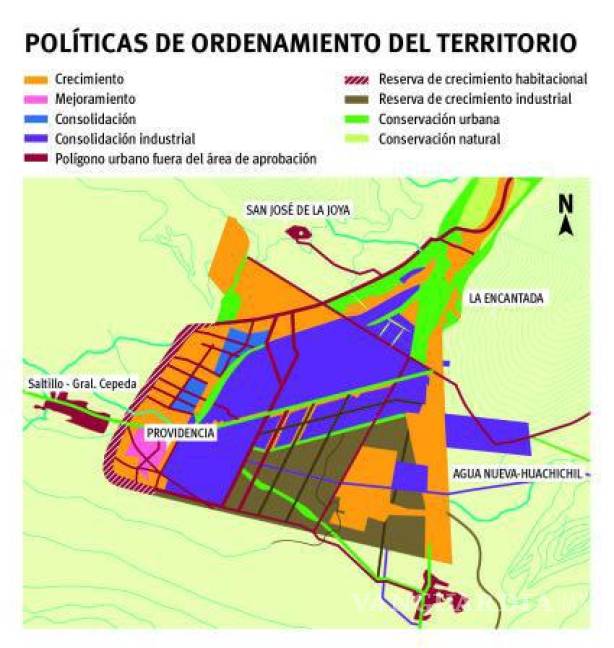 $!Esta nueva zona identificada como Ciudad Derramadero contará con 40 mil viviendas hasta el 2040, una zona urbana el equivalente al 68.75 por ciento de la mancha urbana actual. Además contará con industria ancla, comercios, servicios, hospitales, áreas recreativas, escuelas y conexión vial.