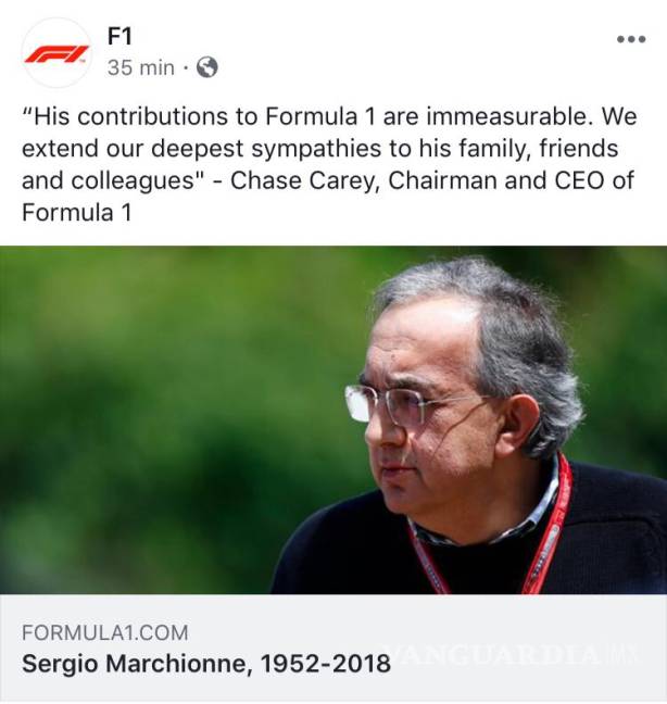 $!Muere Sergio Marchionne a los 66 años, ex CEO de Ferrari y de Fiat Chrysler