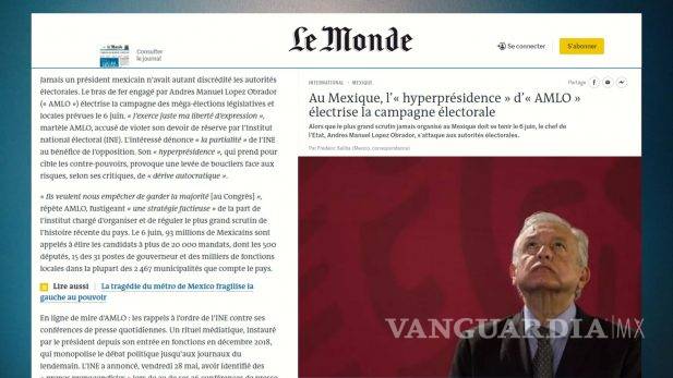 $!Ahora el diario francés Le Monde se lanza contra AMLO y su 'hiperpresidencia'
