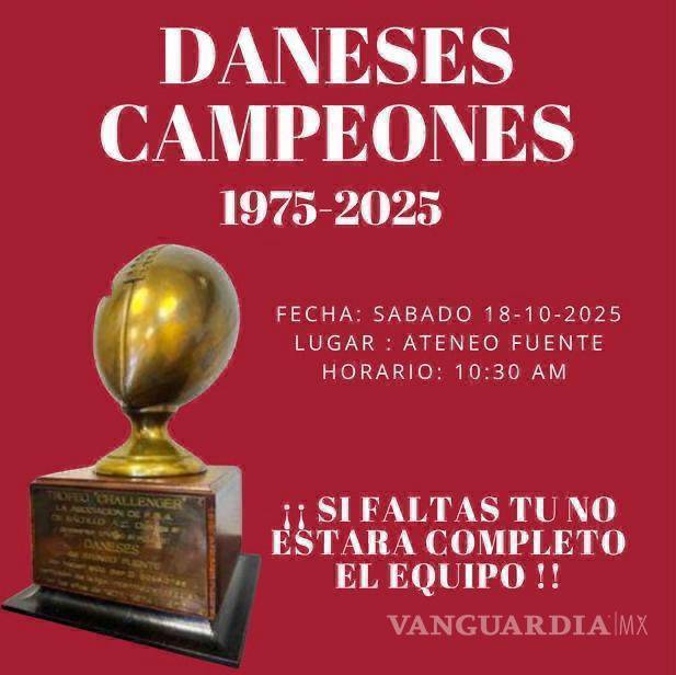 $!Este sábado 18 de octubre, el Ateneo Fuente celebra el 50 aniversario del campeonato de fútbol americano logrado por los Daneses en 1975.