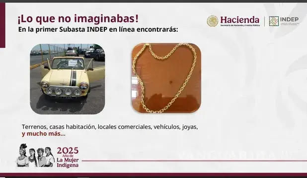 $!¿Cómo participar en la primera subasta del Indep? Podrás adquirir casas, autos, joyas y más