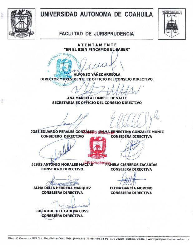 $!Se reelige Alfonso Yáñez como director de la Facultad de Jurisprudencia de la UAdeC