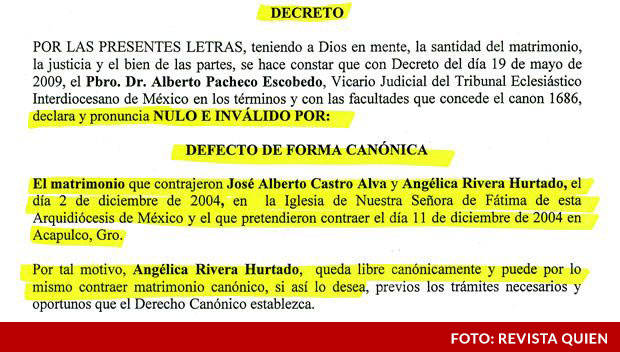 $!AN y Proceso exhiben la trama 'eclesiástica política' de la boda entre EPN y Angélica Rivera