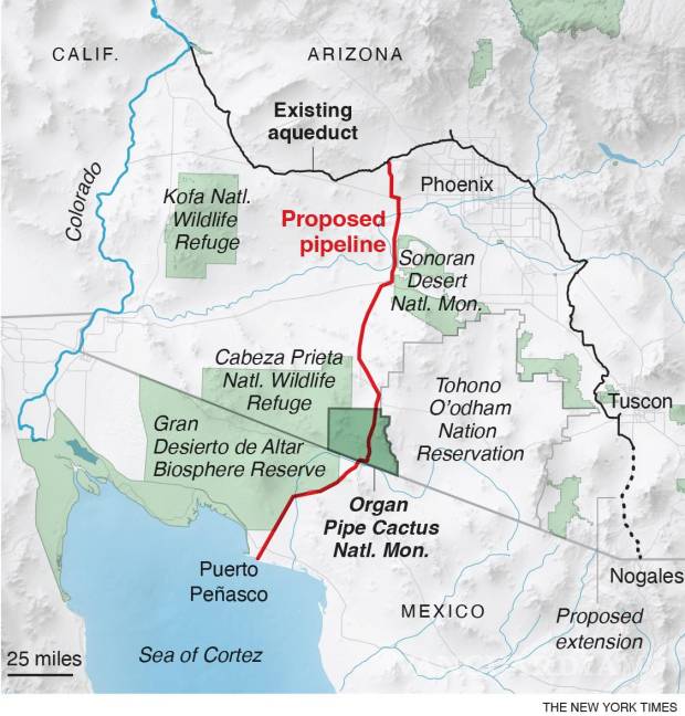 $!Mapa del área don se proyecta la construcción de una planta desalinizadora.