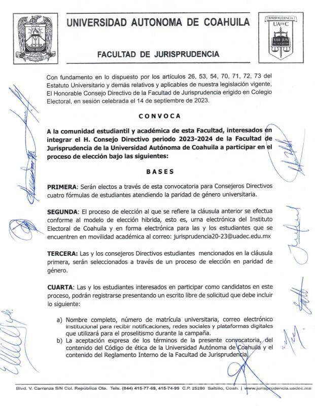 $!Se reelige Alfonso Yáñez como director de la Facultad de Jurisprudencia de la UAdeC