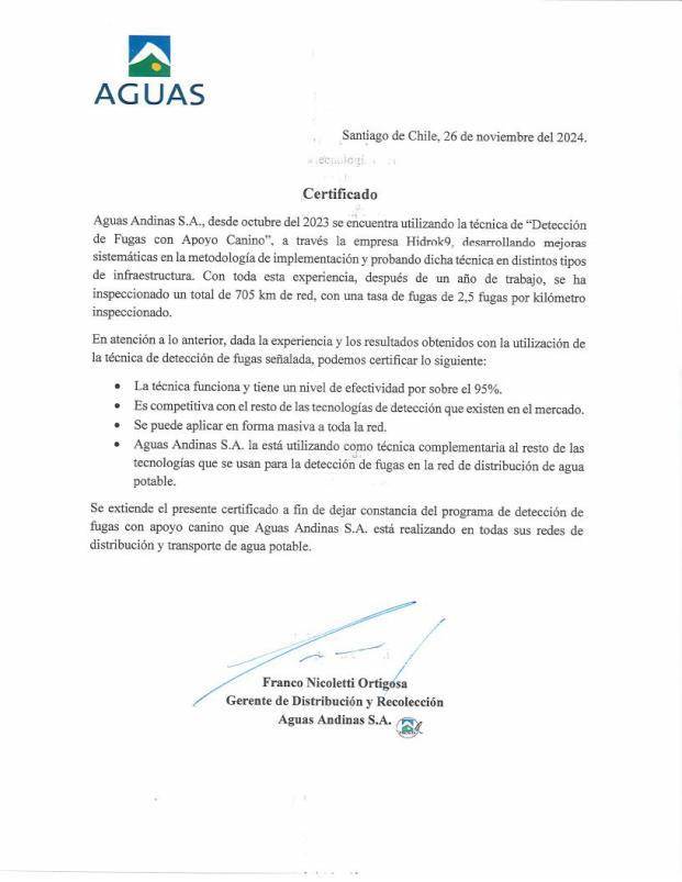 $!La certificación del canino garantiza su efectividad en la detección de fugas de agua potable.