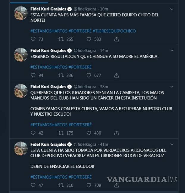 $!Aficionados del Veracruz hackean la cuenta de Fidel Kuri para exigir resultados