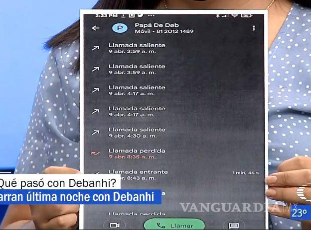 $!Sarahí comparte el registro impreso de las llamadas que le realizó al padre de Debanhi para avisarle que su hija se había puesto mal.