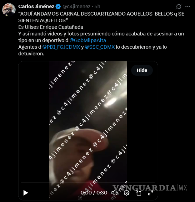 $!Joven presume por error a su madre que degolló a un hombre en Milpa Alta, CDMX