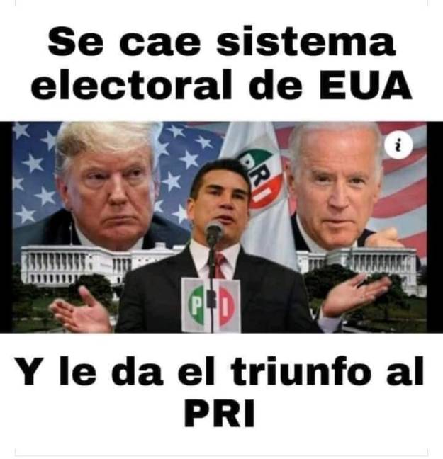 $!El PRI derrota a Trump y Biden... los memes de las elecciones de Estados Unidos