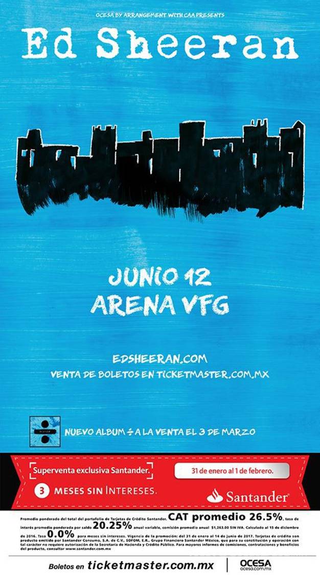 $!Ed Sheeran traerá su gira a México