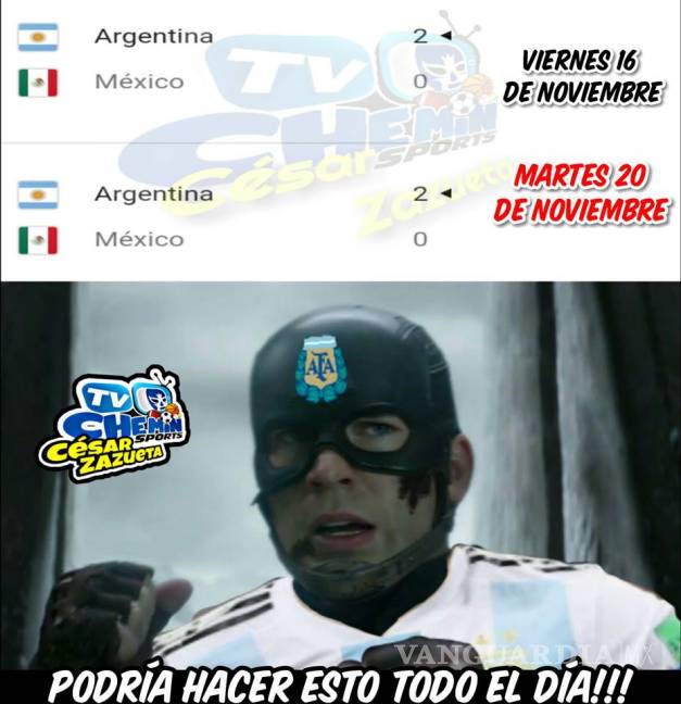 $!Los memes de la nueva derrota de México ante Argentina