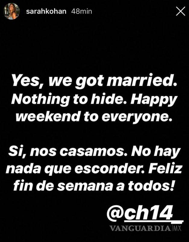 $!Sarah Kohan y 'Chicharito' confirman su boda en redes sociales