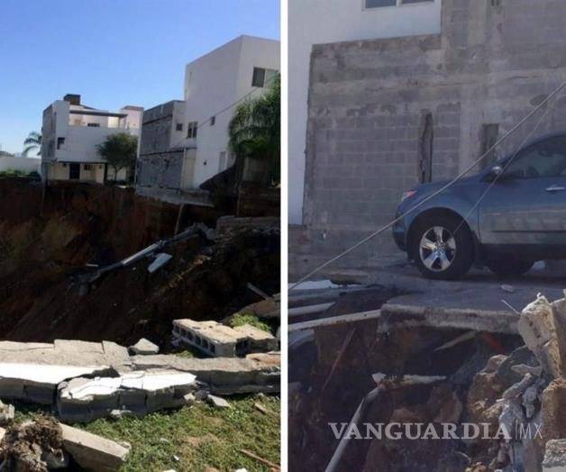 $!Derrumbe en casas de Monterrey deja una persona muerta, otra herida y una desaparecida