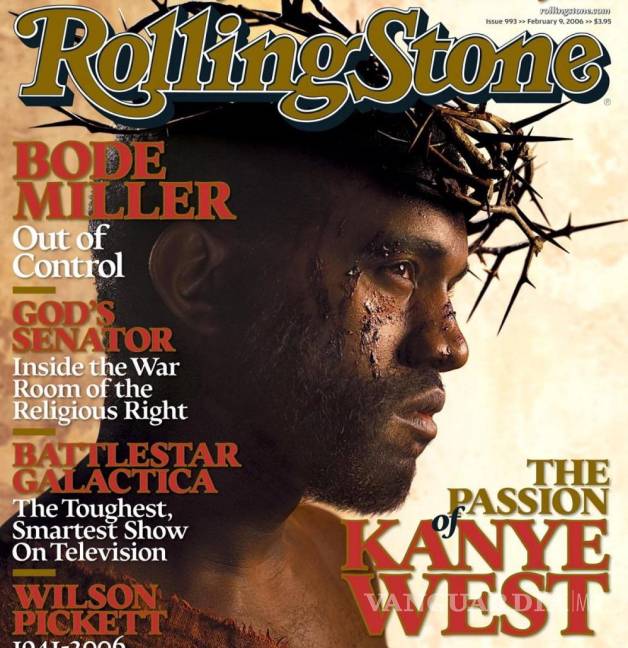 $!En 2006 Kanye personificó ‘La Pasión de Kanye West’ en la portada de Rolling Stone.