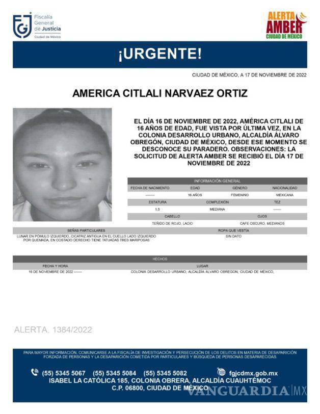 $!Desaparecen cuatro niñas en 3 días en la Álvaro Obregón; Lía Limón exige seguridad a gobierno de CDMX